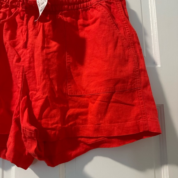 J.Crew Factory Linen-blend drawstring short Sz M - Picture 3 of 6